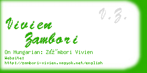 vivien zambori business card